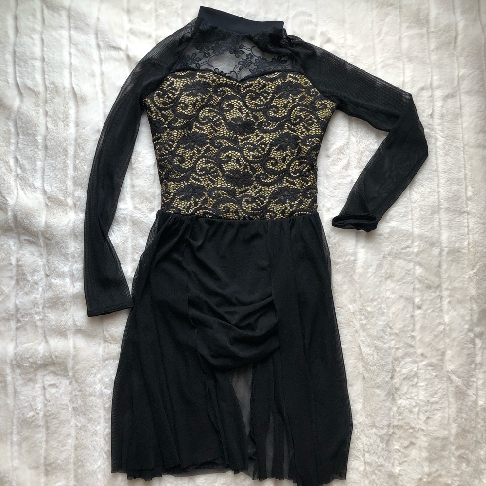 Girls black Weismann dance costume